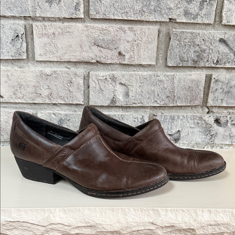 Born Brown Leather Booties